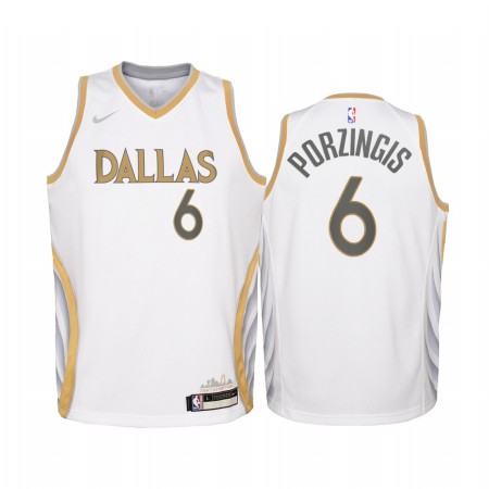 Dallas Mavericks Kristaps Porzingis 6 2020-21 City Edition Pelipaidat Swingman - Miesten